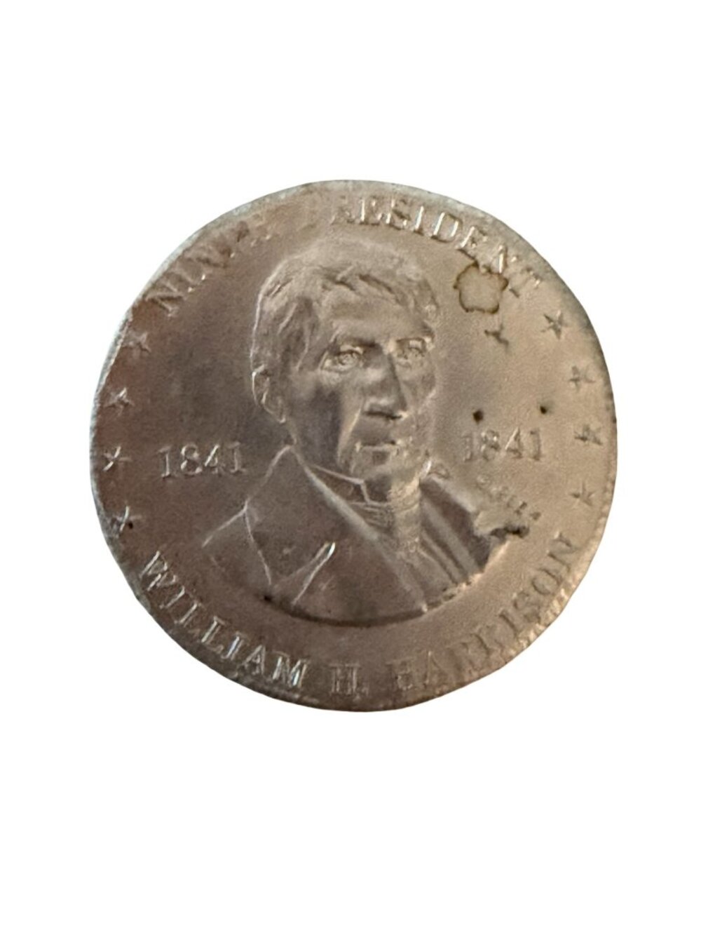 Vintage Shell Mr President Coin Game William Henry Harrison Token 1 Inch